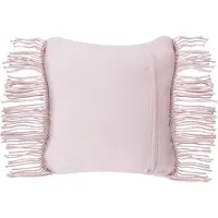 Beliani Coussin YANIKLAR Coton 40 x 40 cm Géométrique Macramé Rose