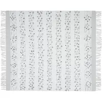 Beliani Couverture Yamalak Tissu 130 X 150 Cm Gris Clair