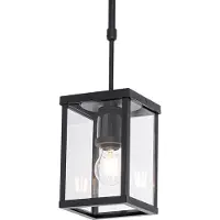 QAZQA Suspension d'extérieur industrielle noire IP44 - Charlois