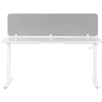 Beliani Séparateur De Bureau 180 X 40 Cm Gris Clair Wally