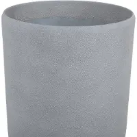 Beliani Pot De Fleurs En Pierre Grise 31 X 31 X 58 Cm Abdera
