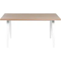 Beliani Table De Repas Lenister Blanc