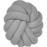 Beliani Lot de 2 coussins Boucle Node Gris 31 x 31 cm AKOLA (31 cm)