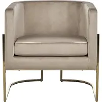 Beliani Fauteuil Sirkka Velours Taupe