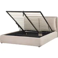 Beliani Lit avec Veloureen Box 160 X 200 cm en beige Byonna Lumarko !