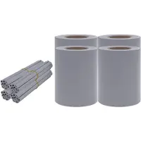 vidaXL Pare-vue de jardin 4 pcs. PVC 35x0,19 m gris clair mat