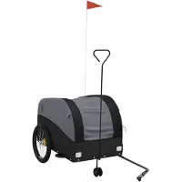 vidaXL Remorque pour vélo Noir 45 kg Fer