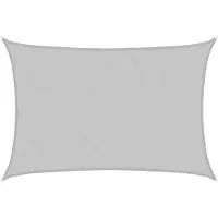 vidaXL Voile d'ombrage gris clair 4x2,5 m 100% polyester oxford