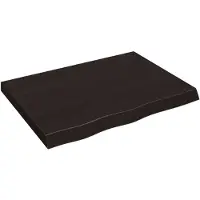 vidaXL Étagère murale marron foncé bois chêne massif traité