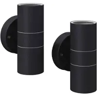 vidaXL Lampes murales extérieures LED 2 pcs. Acier inoxydable Montée/Descente