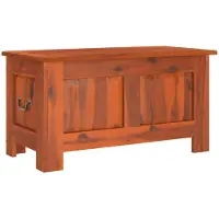 vidaXL Coffre avec couvercle Marron Bois massif Acacia