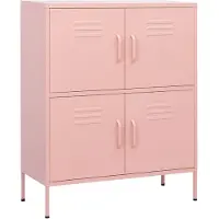 vidaXL Armoire de rangement Rose 80x35x101,5 cm Acier