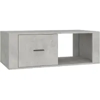 vidaXL Table basse gris béton 100x50,5x35 cm Bois composite