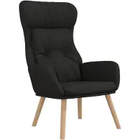 vidaXL Fauteuil relax noir tissu