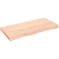 vidaXL Étagère murale 100x50x(2-6) cm bois de chêne massif non traité