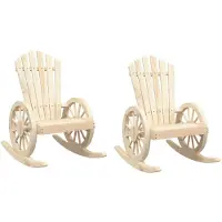 vidaXL Chaises à bascule Adirondack 2 pcs. Sapin massif