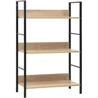 vidaXL Bibliothèque à 3 niveaux chêne 60x27,6x90,5cm bois d'ingénierie