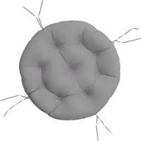 vidaXL Coussin rond gris Ø 60 x11 cm tissu oxford
