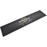 vidaXL Tapis de cuisine lavable impression cuisine noir 60x300 cm