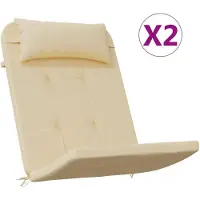 vidaXL Coussins de chaise adirondack lot de 2 beige tissu oxford
