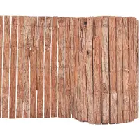 vidaXL Clôture Écorce 1000 x 50 cm