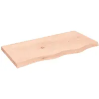 vidaXL Étagère murale 80x40x(2-4) cm bois de chêne massif non traité