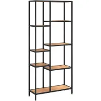 vidaXL Étagère à livres 80x30x180 cm Acier et bois d'ingénierie