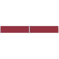 vidaXL Marquise latérale extensible rouge 160x1200 cm