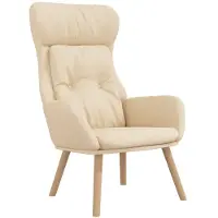 vidaXL Chaise de relaxation Crème Tissu