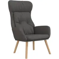 vidaXL Chaise de relaxation Gris foncé Tissu