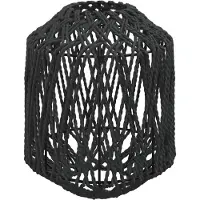 vidaXL Abat-jour noir Ø23x28 cm fer et papier