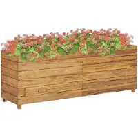 vidaXL Lit surélevé 150x40x55 cm teck vieux bois et acier