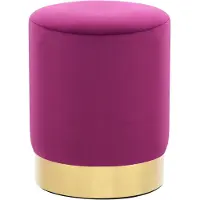 vidaXL Tabouret Violet et doré Velours 28 x 36 cm