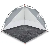 vidaXL Tente de plage Gris Quick Release Imperméable à l'eau