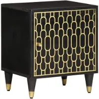 vidaXL Table de chevet 40x33x46 cm Bois de manguier solide