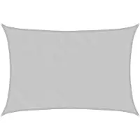 vidaXL Voile d'ombrage gris clair 6x4 m 100% polyester oxford