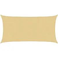 vidaXL Voile d'ombrage sable 6x3 m 100 % polyester oxford