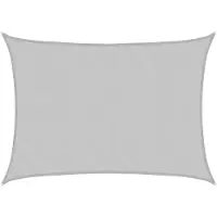 vidaXL Voile d'ombrage gris clair 7x5 m 100% polyester oxford