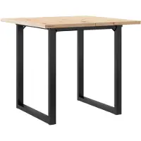 vidaXL Table de salle à manger O-cadres 80x80x75,5 cm pin massif & acier