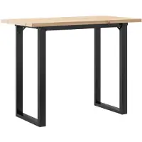 vidaXL Table de salle à manger O-cadres 100x50x75,5 cm pin massif & acier