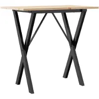vidaXL Table de salle à manger châssis X 80x50x75 cm pin massif et acier