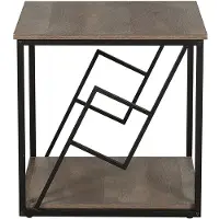 Beliani Table D'appoint Forres Bois Foncé