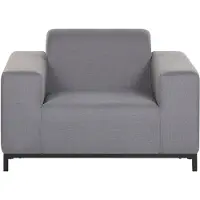 Beliani Fauteuil Rovigo Tissu Gris