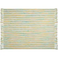 Beliani Couverture Nuwar Tissu 130 X 170 Cm Jaune