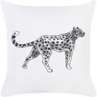 Beliani Coussin décoratif Velours Blanc Motif animal 45 x 45 cm 2pcs MARULA (45 x 45 cm)