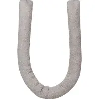 Beliani Coussin Gladiolus Fourrure Synthétique 172 X 14 Cm Unicolore Gris