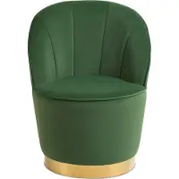 Beliani Fauteuil Alby Velours Vert Foncé