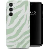 Selencia Coque arrière Vivid Samsung Galaxy A35 - Colorful Zebra Sage Green