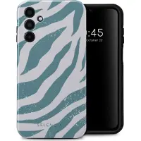Selencia Coque arrière Vivid Samsung Galaxy A15 (5G/4G) - Colorful Zebra Pine Blue