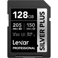 Lexar Carte Sd Professional Silver Plus 128gb Sdxc V30 Uhs-i